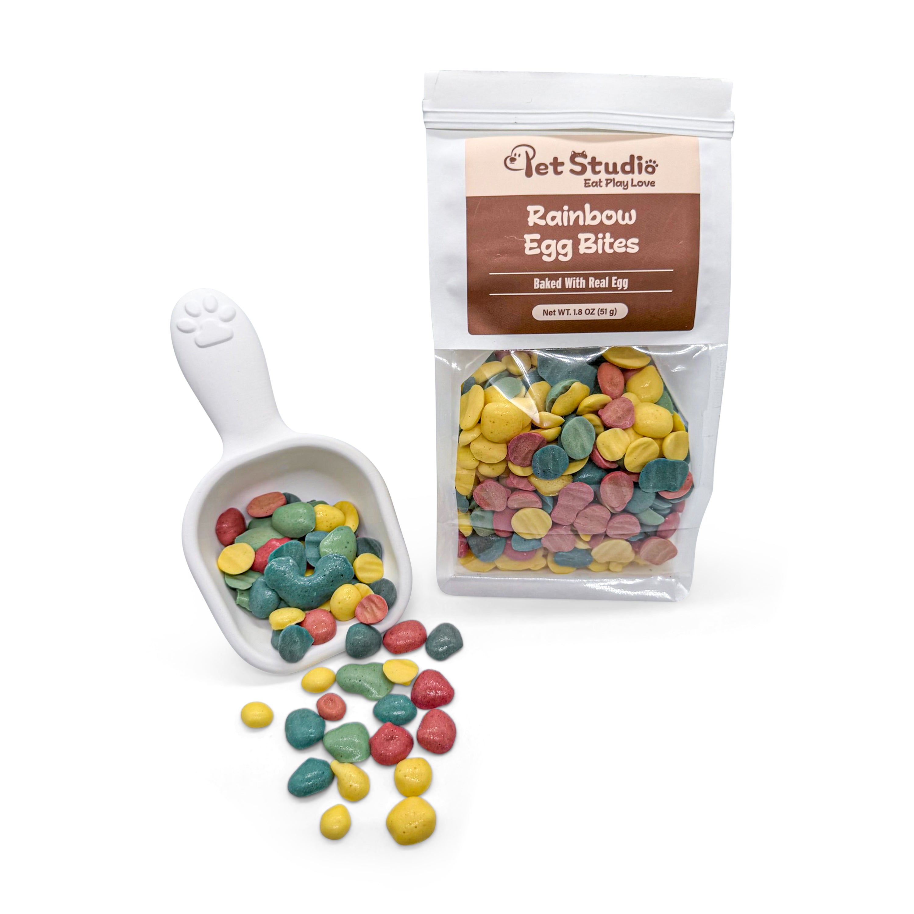 Rainbow Egg Bites - Soft Egg Treats for Young & Senior Dogs | Limited Ingredient (1.8 oz)
