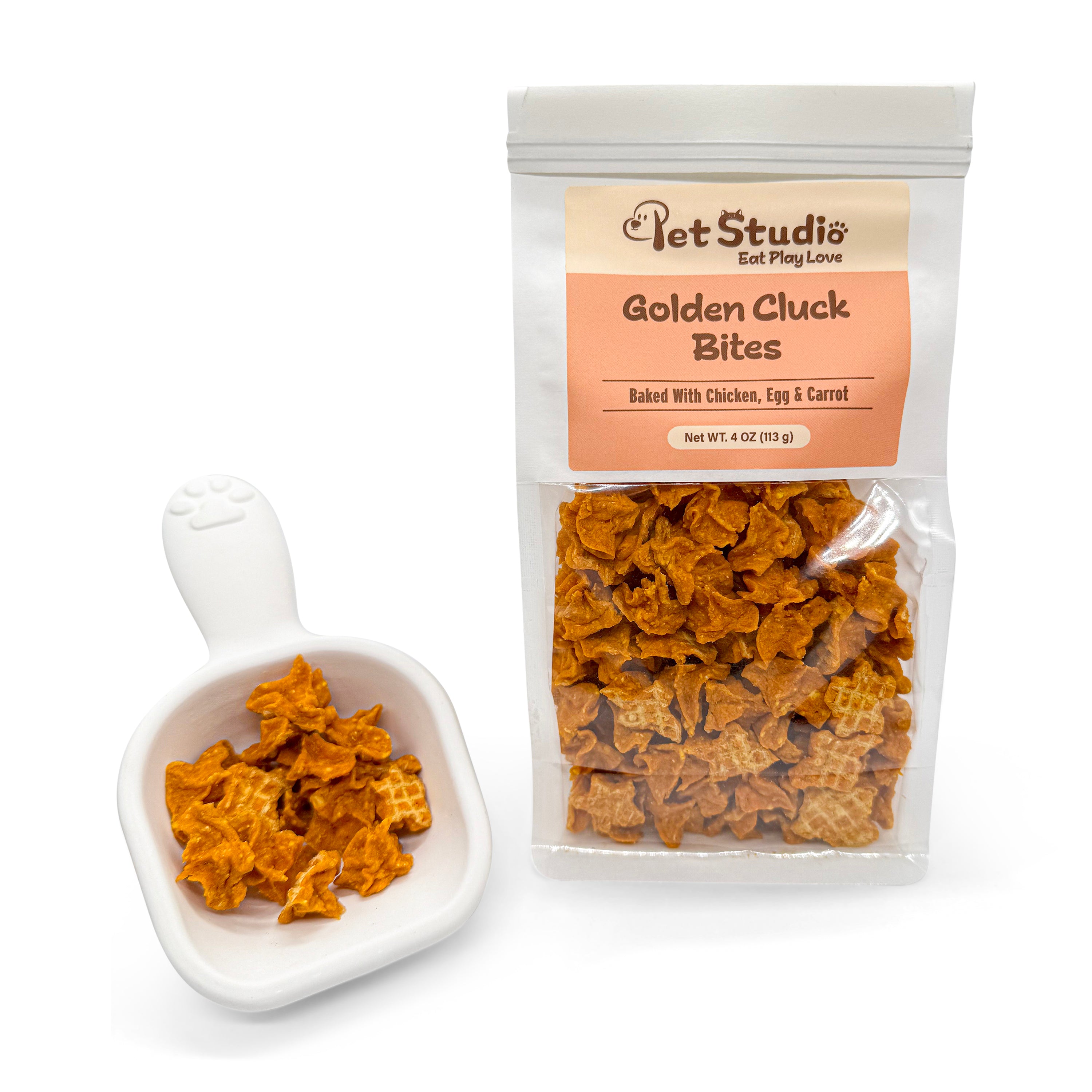 Golden Cluck Bites - Chicken, Carrot & Oat Dog Treats | Limited Ingredient (4 oz)