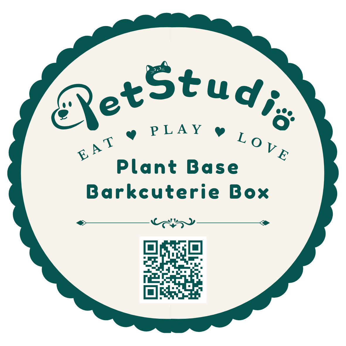 Dog treat gift box you can build with your favorite treats Label