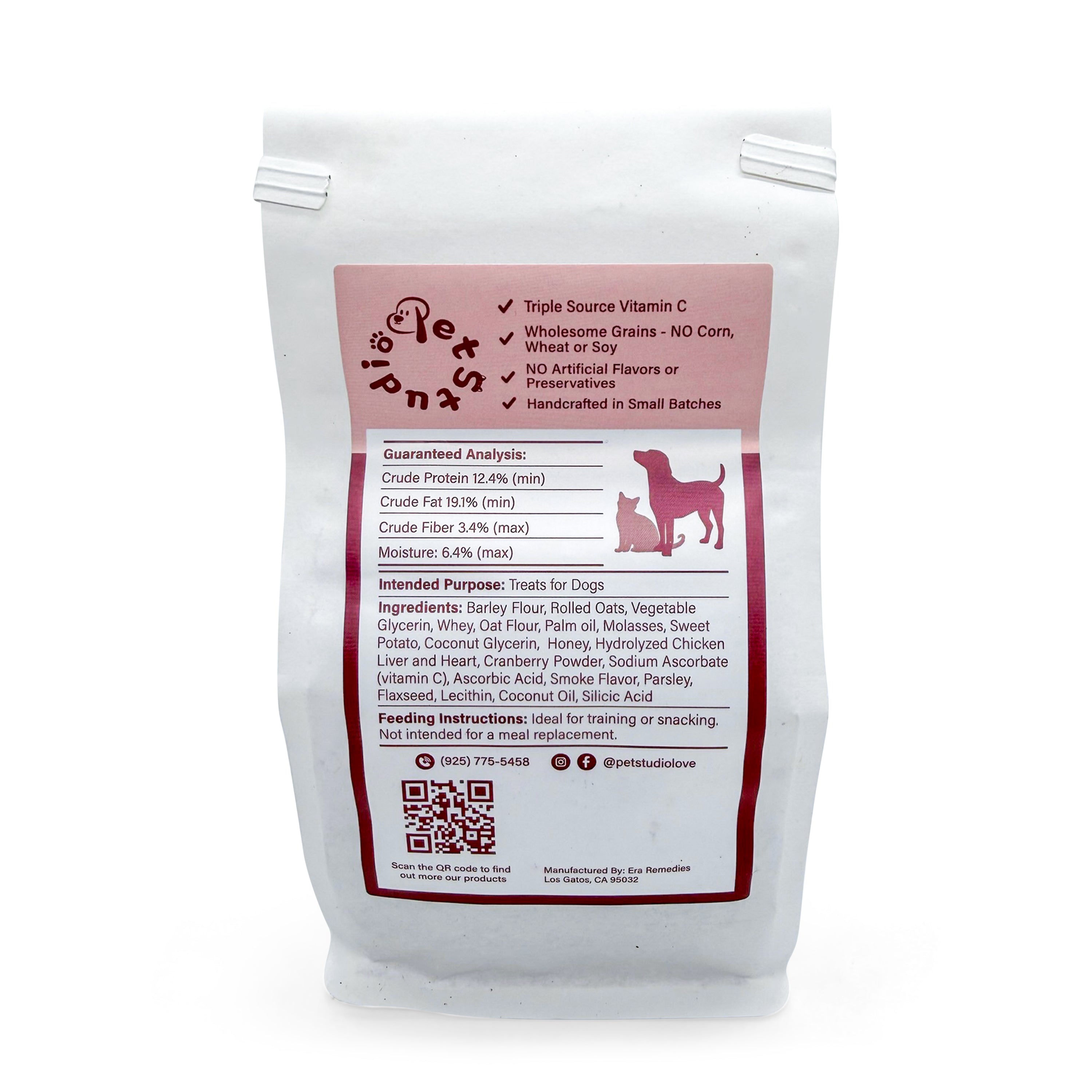 Pack of cranberry dog treats chicken flavor