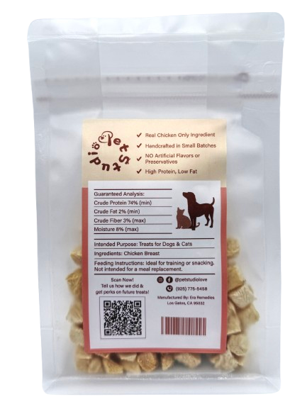 Cluck Bites - 100% Chicken Breast Dog Treats | Single Ingredient (2.3 oz)