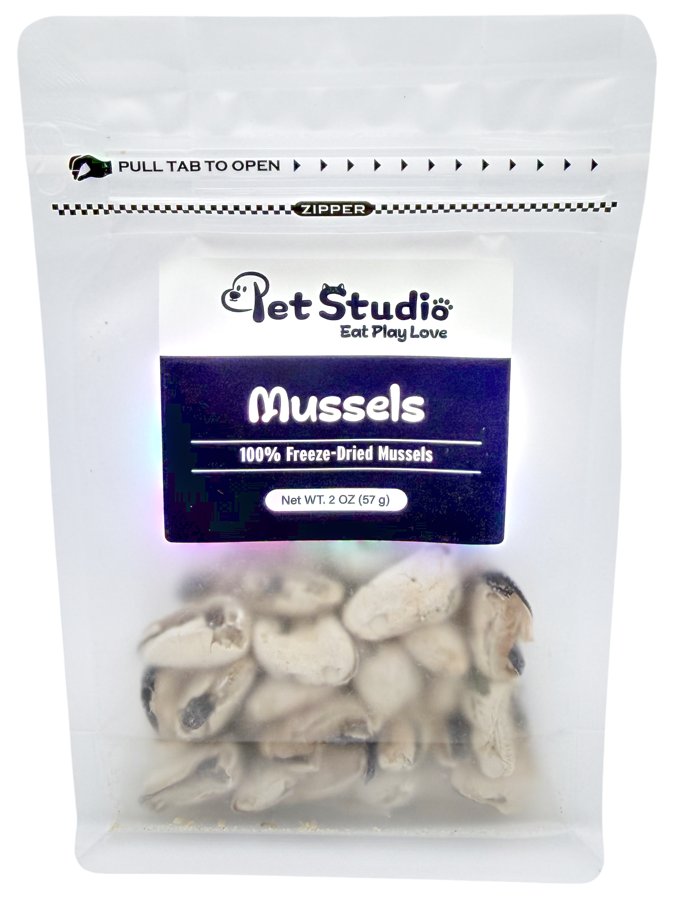Freeze-Dried Chilean Blue Mussels - Joint Support & Omega-3 Superfood for Dogs & Cats (2 oz)